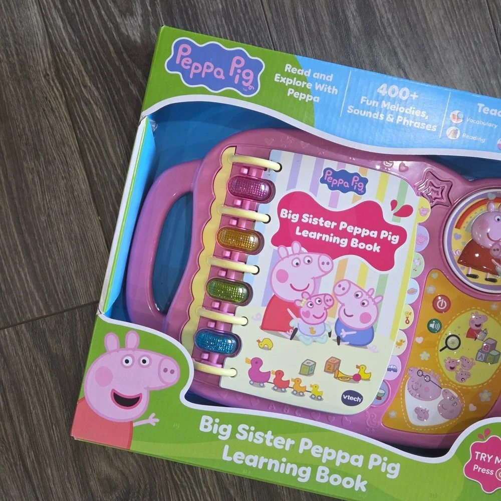 VTech Big Sister Peppa Pig Learning Book‎ Kids Ages 2+ Pink Educational NEW